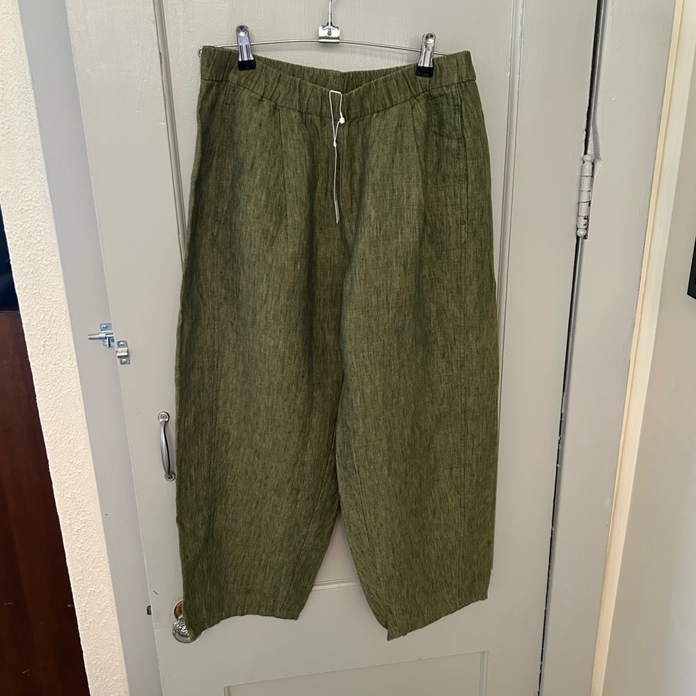 Eileen Fisher Olive Green Lantern Pants